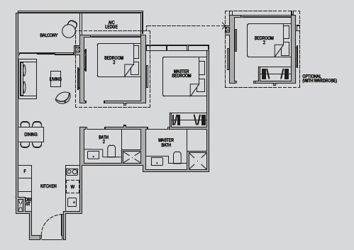 2-Bedroom Deluxe 2D1a
