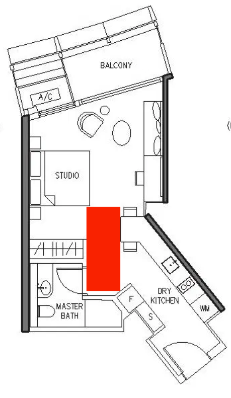 A longer walkway? That’s considered wasted space for layouts.