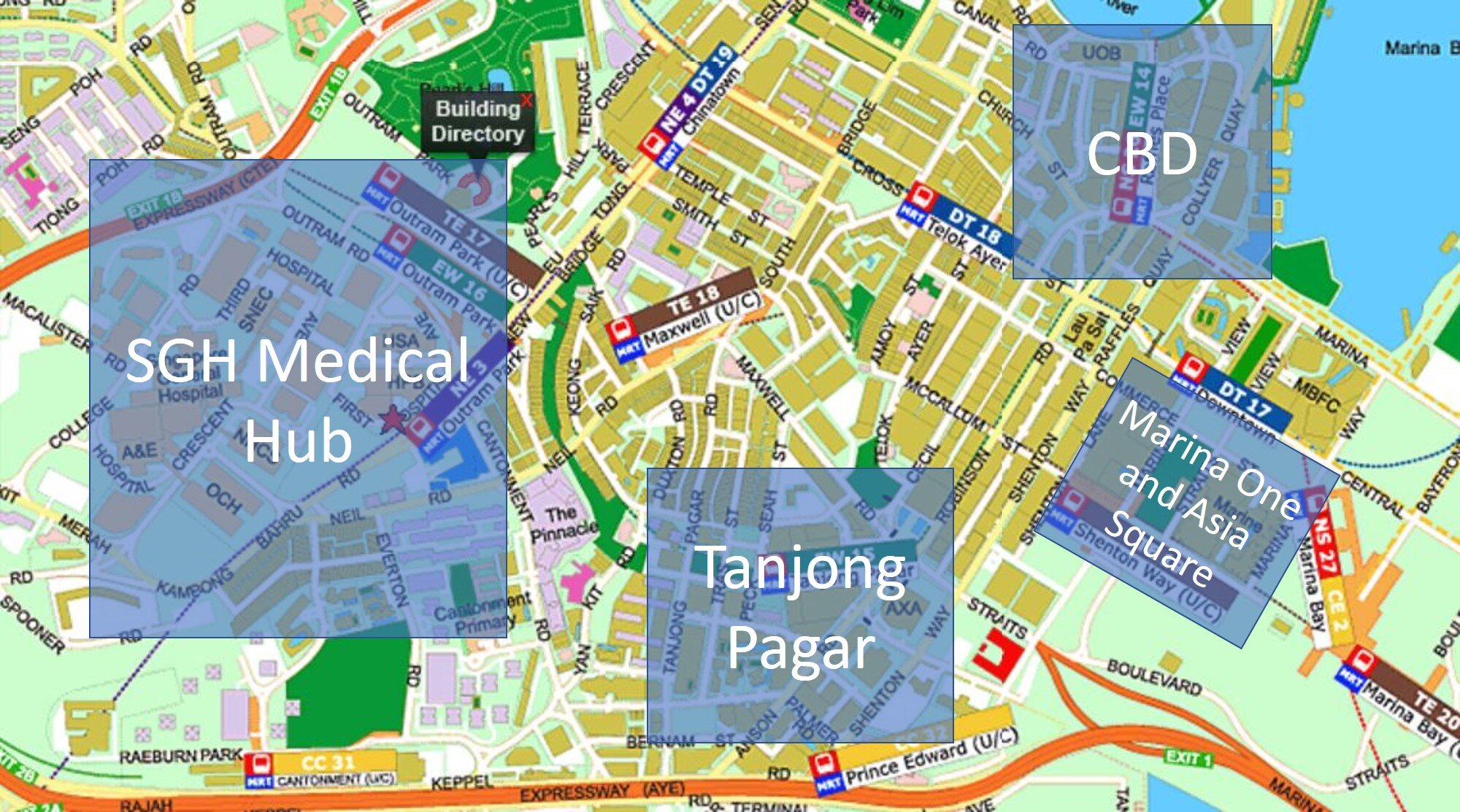 Nearby Developments courtesy Street Directory