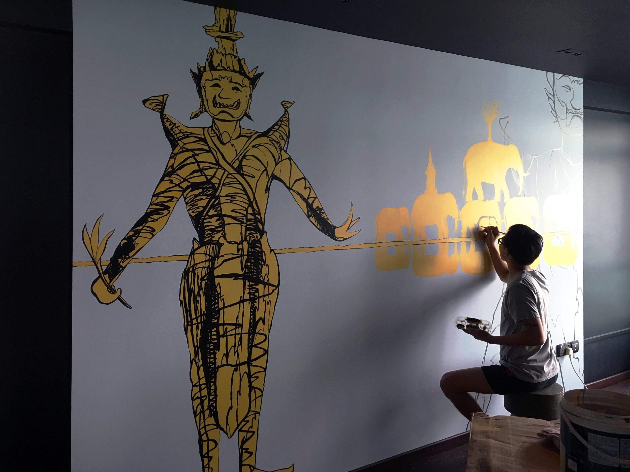 Haus Collective - Thai-inspired HDB Apartment Mural.jpg