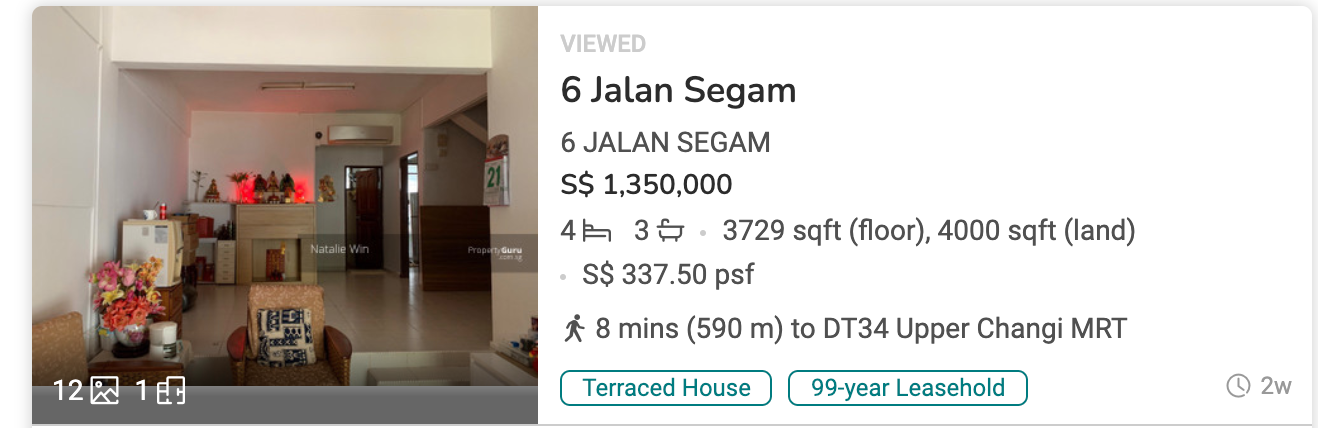 Jalan Segam courtesy PropertyGuru