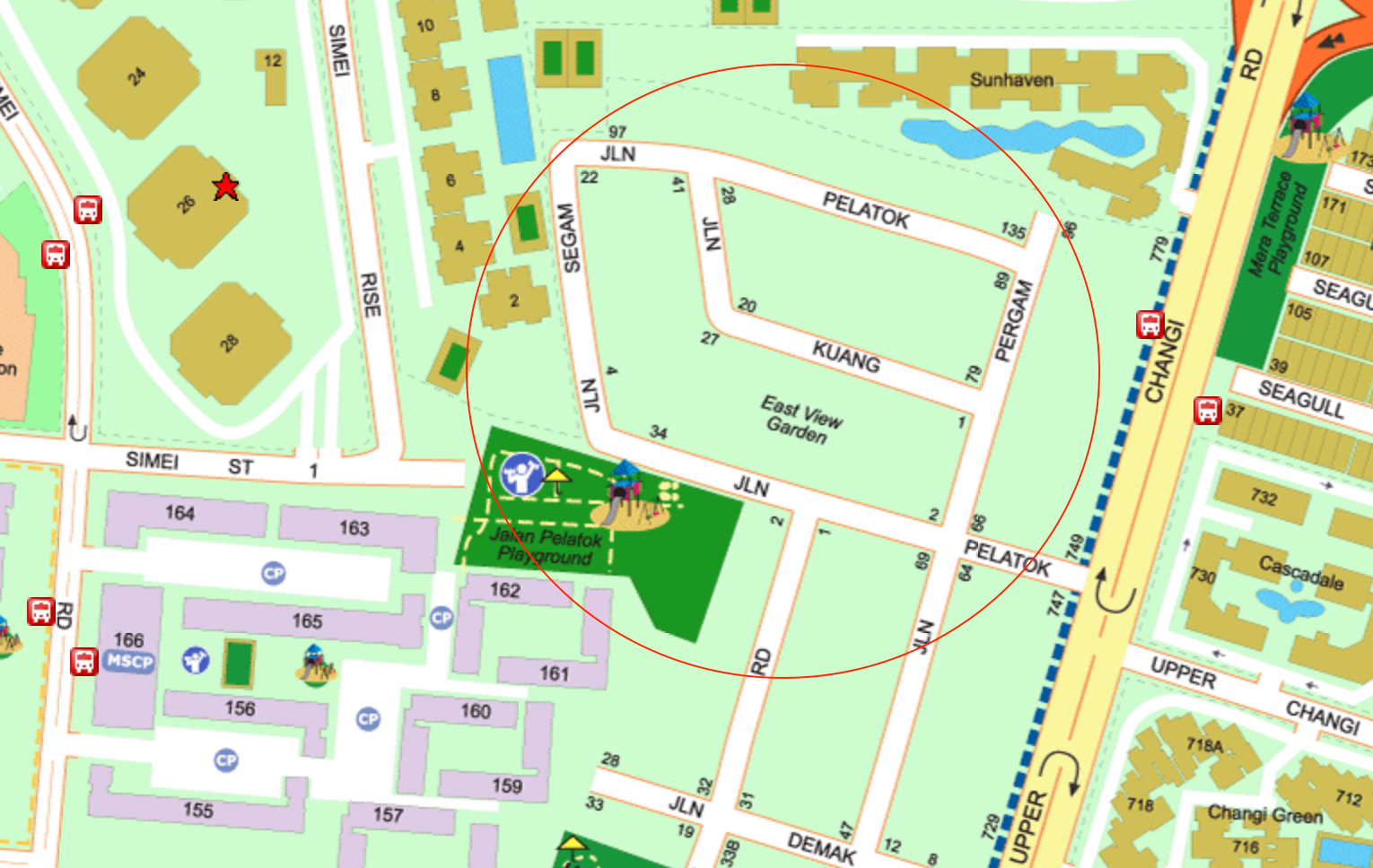 Jalan Segam courtesy Streetdirectory