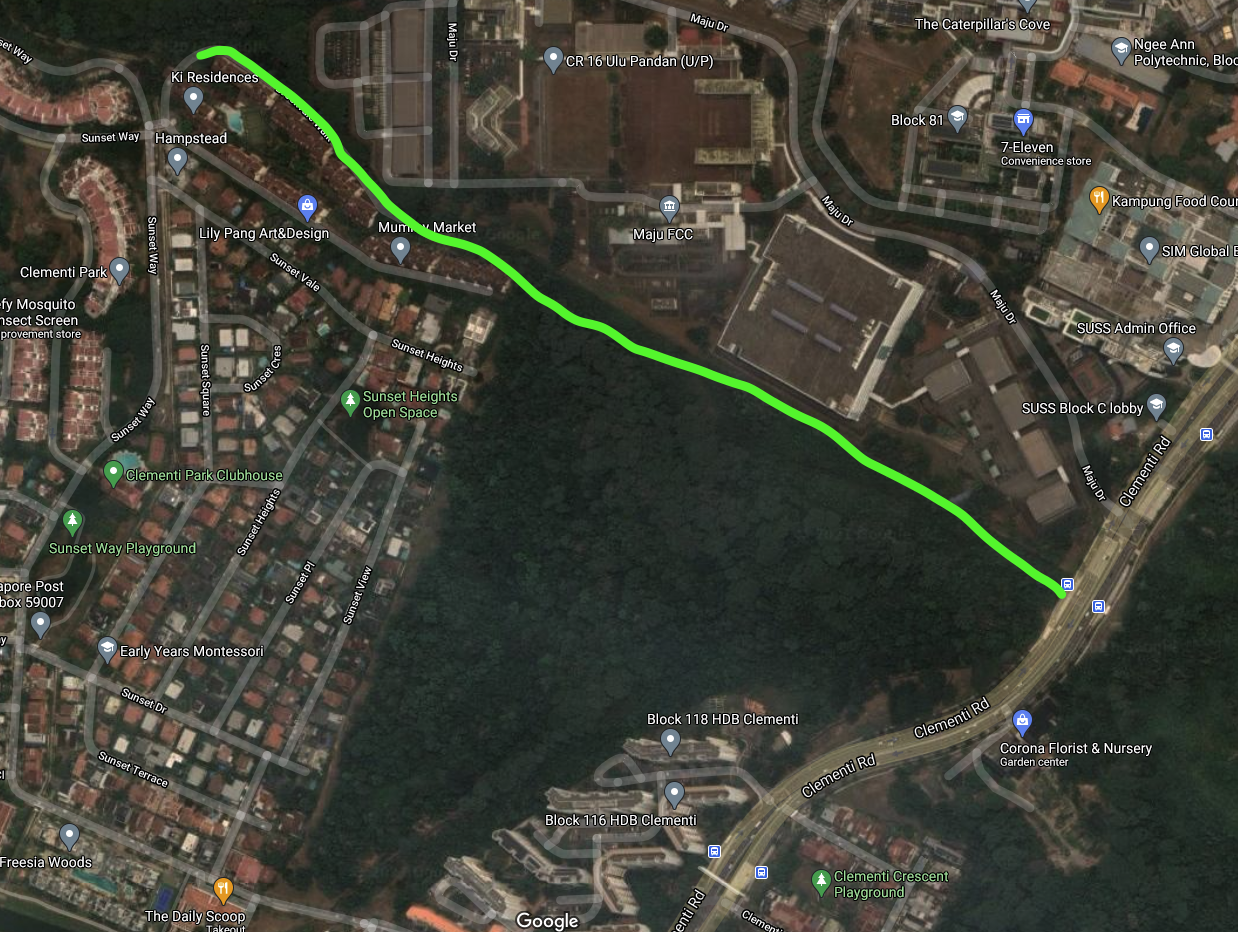 Future road connecting straight to Clementi Road