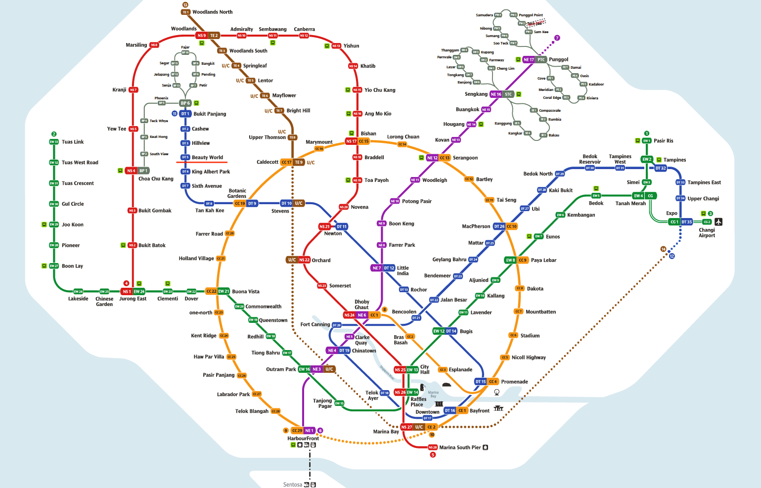 From Beauty World MRT, opens up connectivity to the rest of the island.