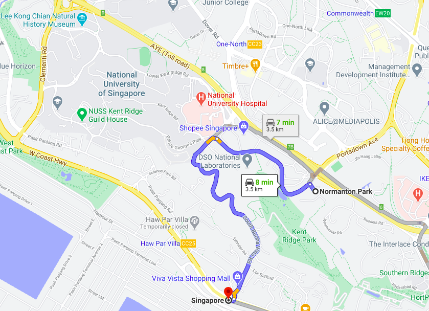 Normanton Park to West Coast Highway courtesy Googlemaps.png