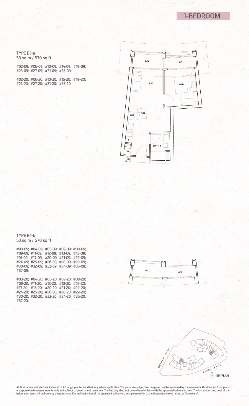 OPB Floor plan 1B B1-a and b