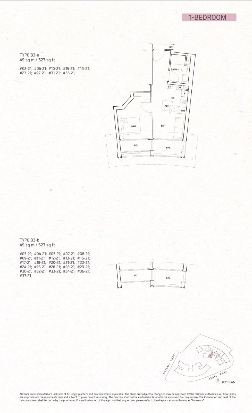 OPB Floor plan 1B B3-a and b