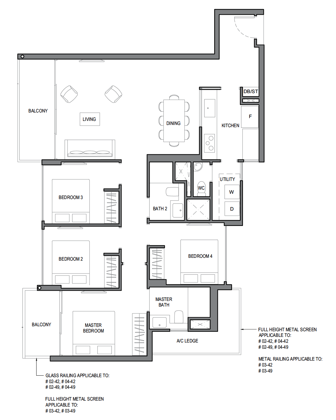 4C1a 1292 sqft $1.947 mil Stack 49 2nd storey