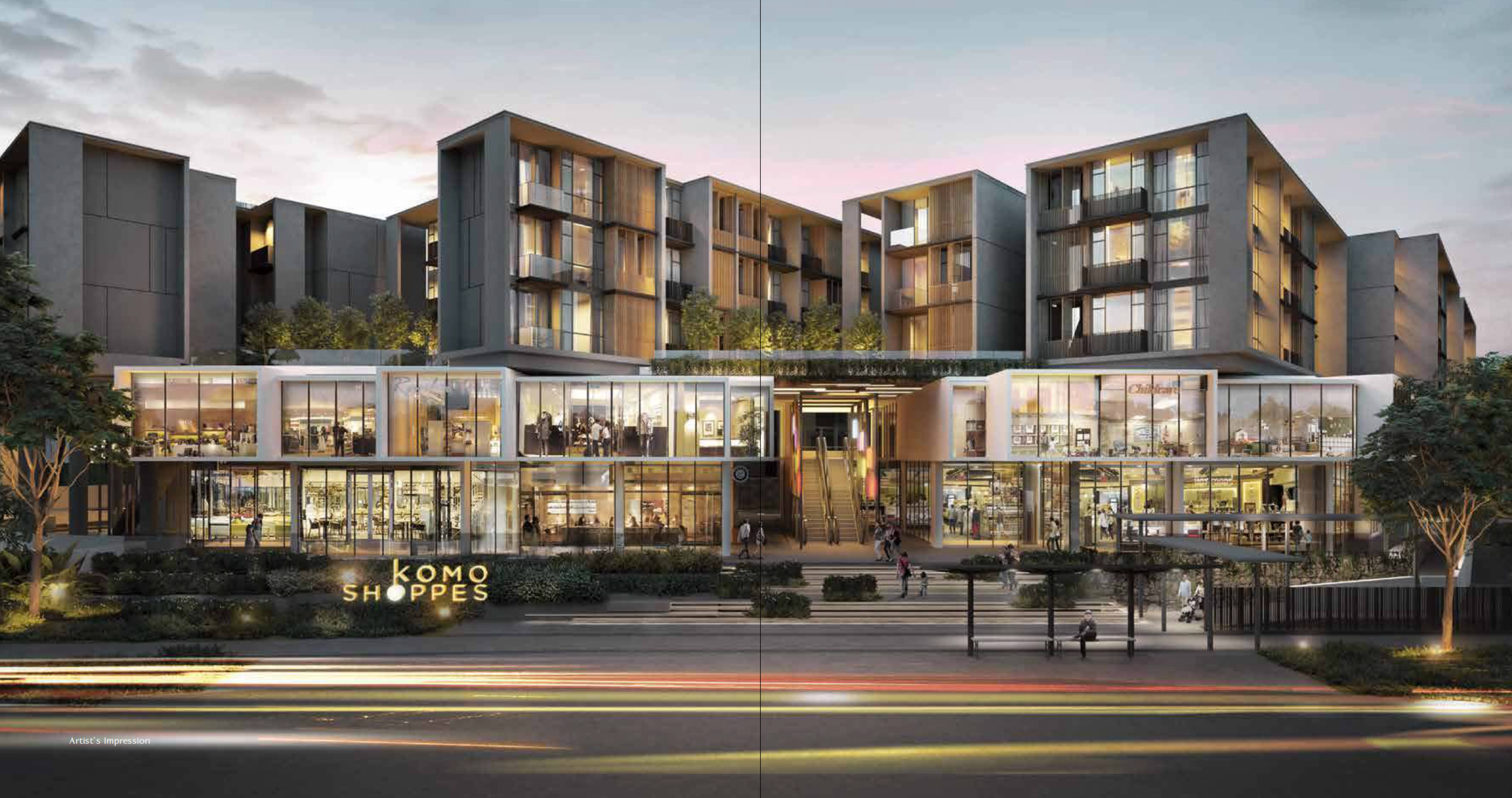 Komo Shoppes featuring Kids’ Enrichment SchoolsCafes &amp; RestaurantsPet-grooming ServicesGourmet GrocerHealth &amp; Wellness