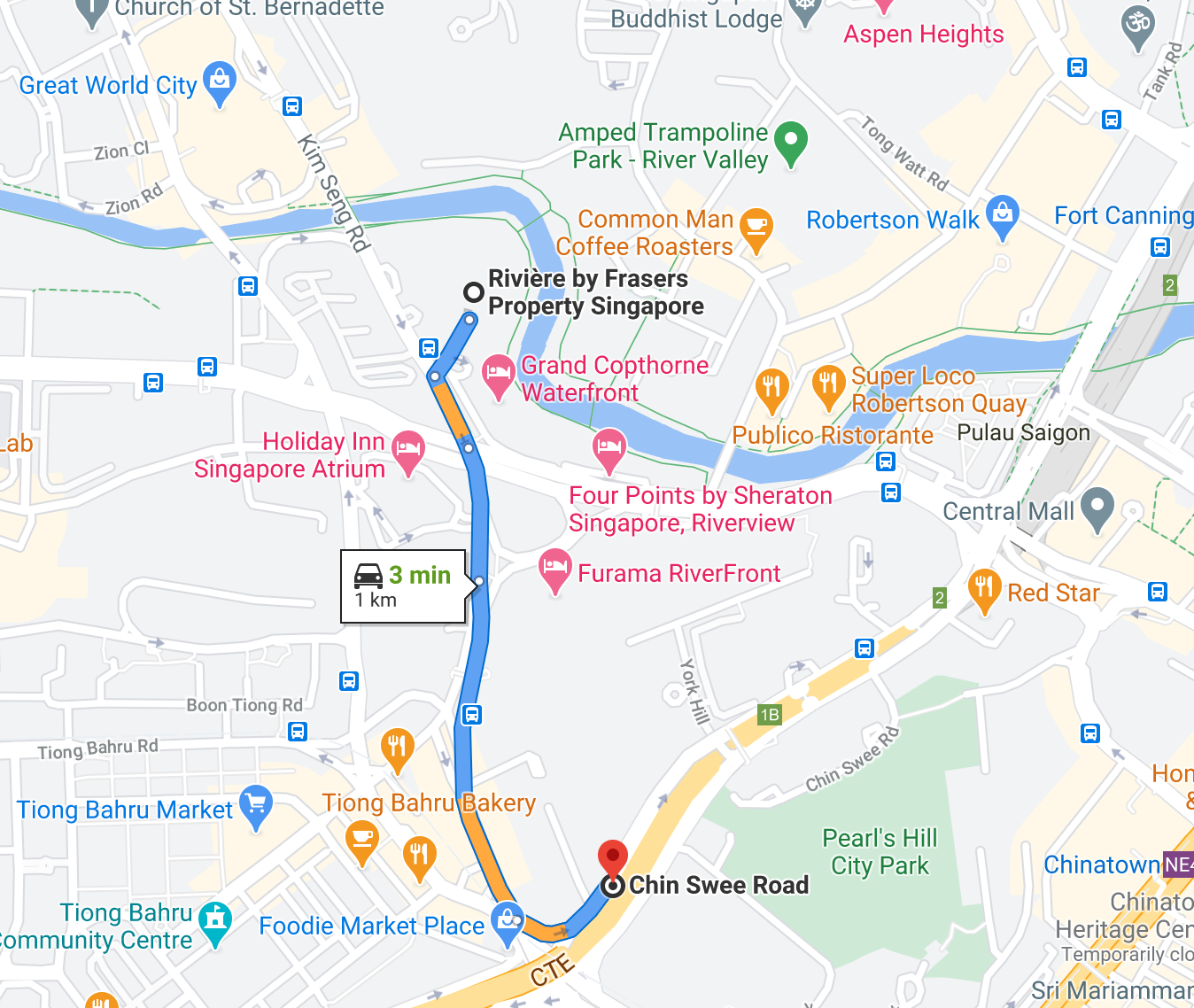 Directions to CTE courtesy Google Maps