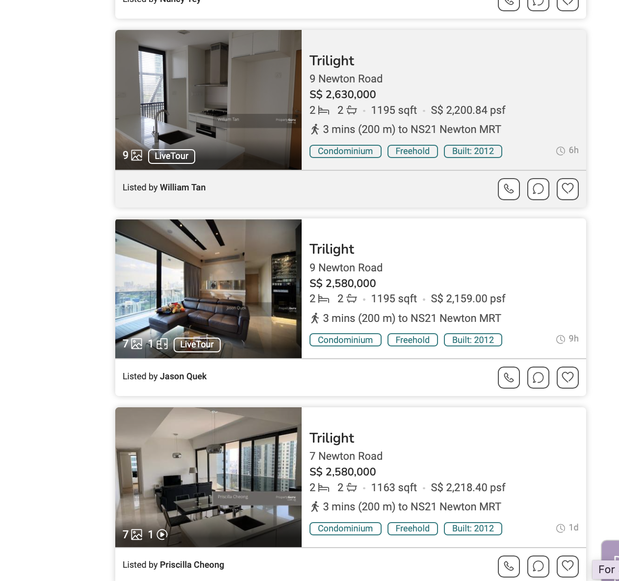 Trilight on sale, courtesy PropertyGuru