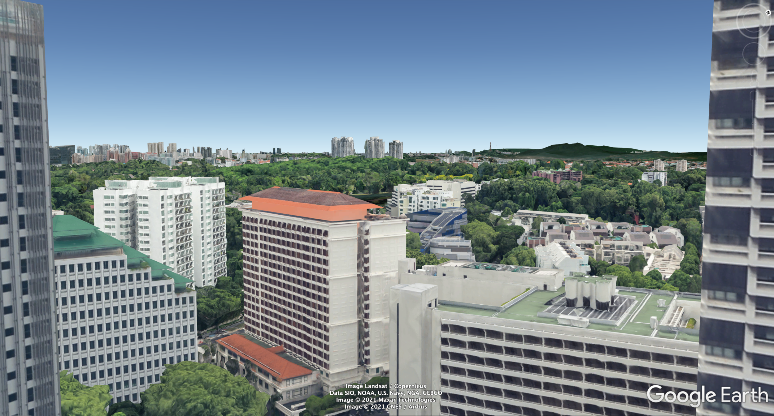 View towards the Northwest from 16-17 floors in Stack 3