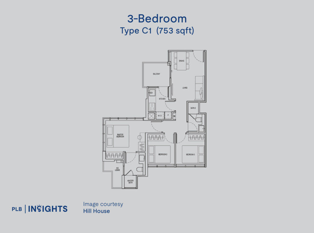 Hill House New Launch Review – An In-depth Analysis of River Valley’s Latest 999-year Boutique Project

Floor Plan Analysis 3-bedroom