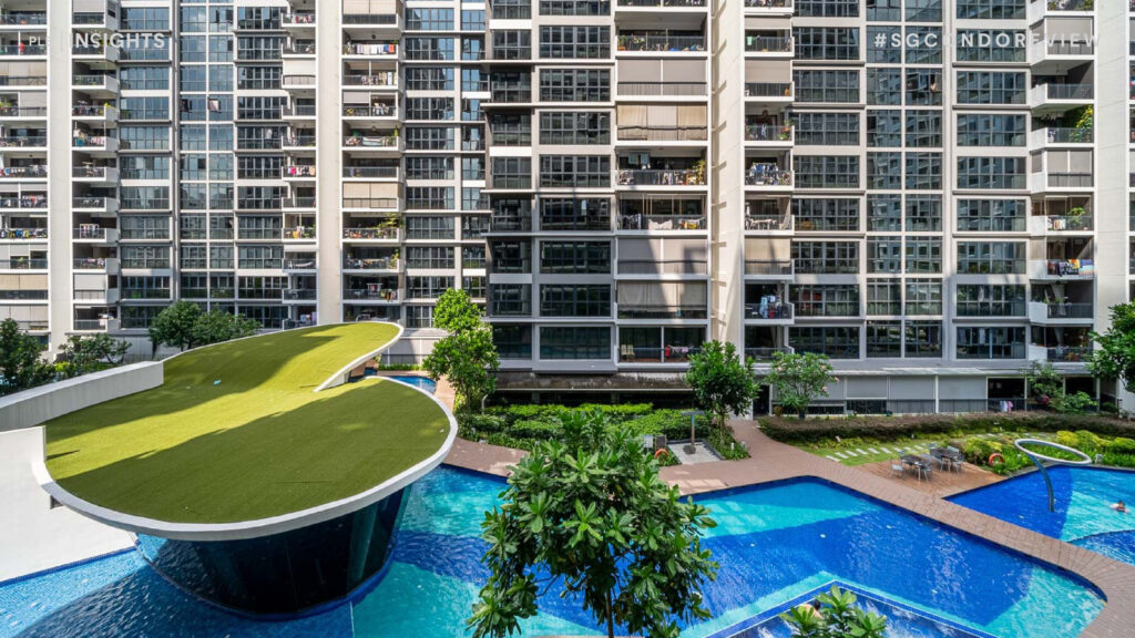 Pool view in RiverParc Residence