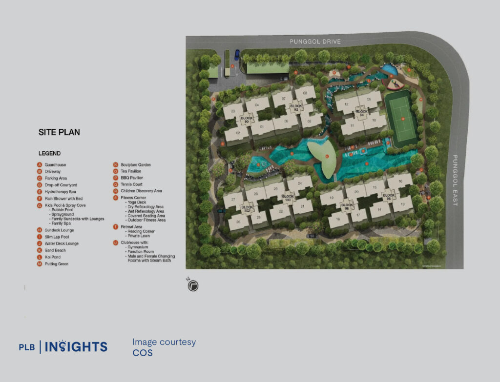 Site plan of RiverParc Residence