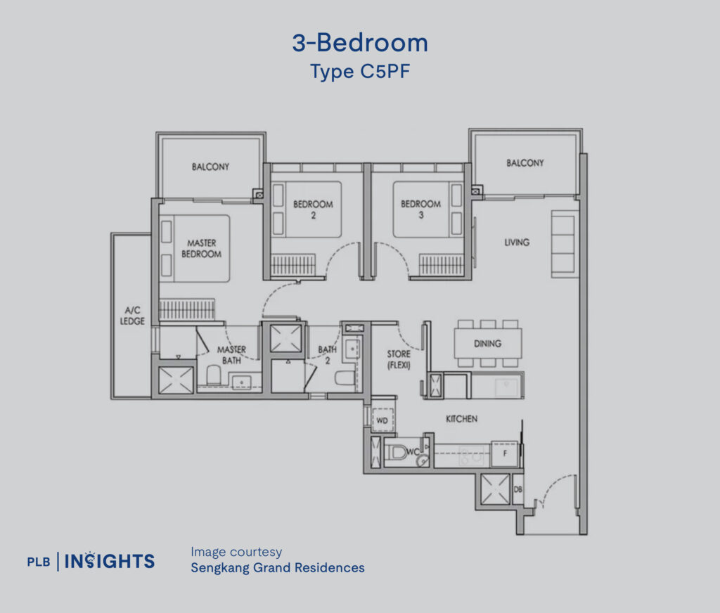 Sengkang Grand Residences Condo Review – District 19’s Latest Integrated Project Connected To Sengkang Grand Mall!

floor plan