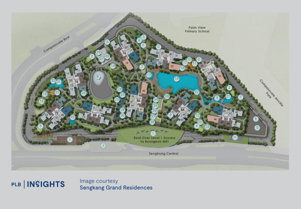 Sengkang Grand Residences Condo Review – District 19’s Latest Integrated Project Connected To Sengkang Grand Mall!
site plan analysis