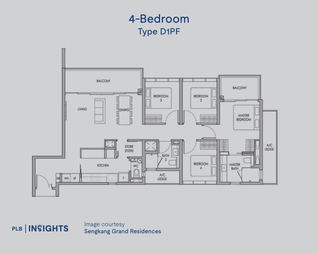 Sengkang Grand Residences Condo Review – District 19’s Latest Integrated Project Connected To Sengkang Grand Mall!

floor plan