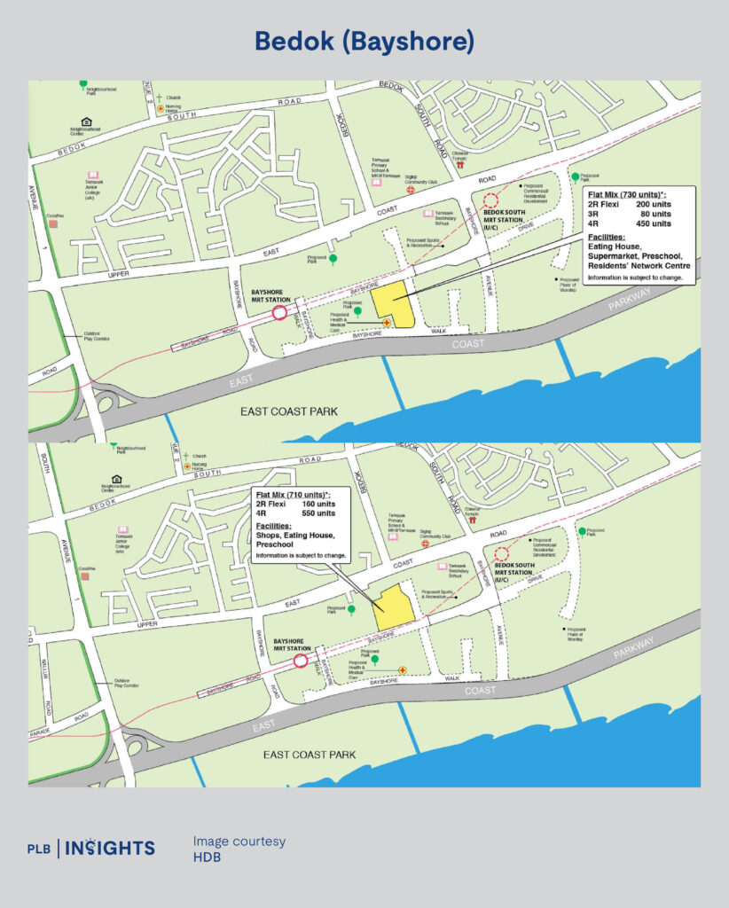 The two Bayshore launch sites in the October 2024 BTO