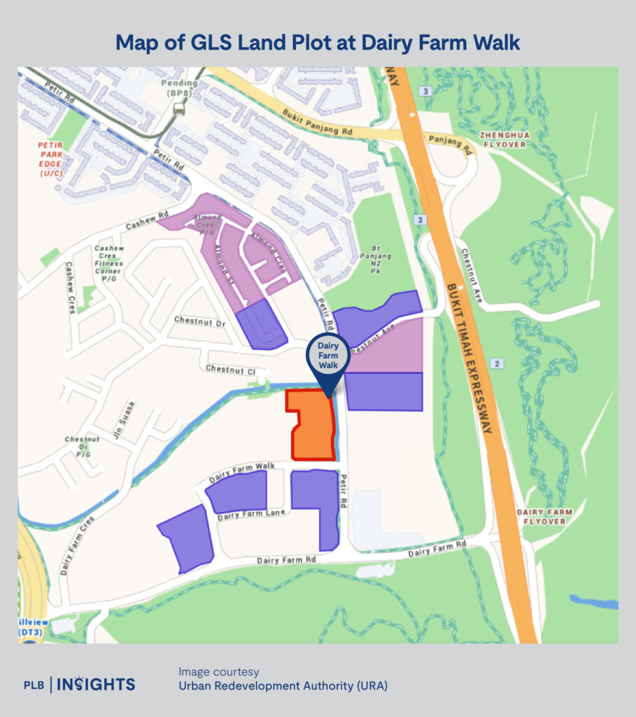 Map of GLS land plot at Dairy Farm Walk